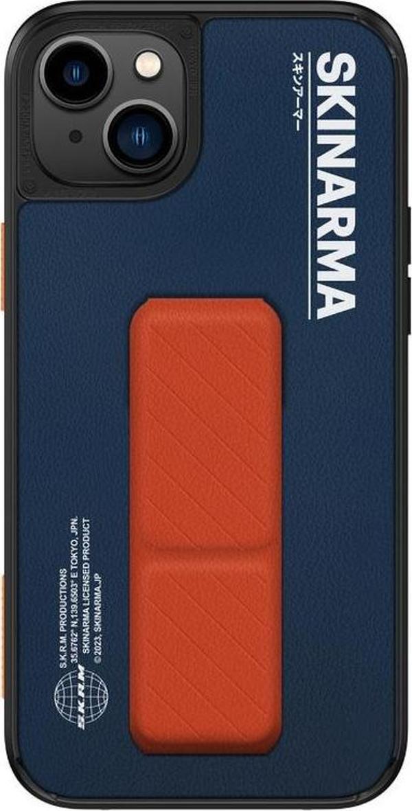 Skinarma iPhone 14 Plus Uyumlu Orjinal Lisanslı Kılıf Standlı Deri Görünümlü Gyo Kapak - Image 1