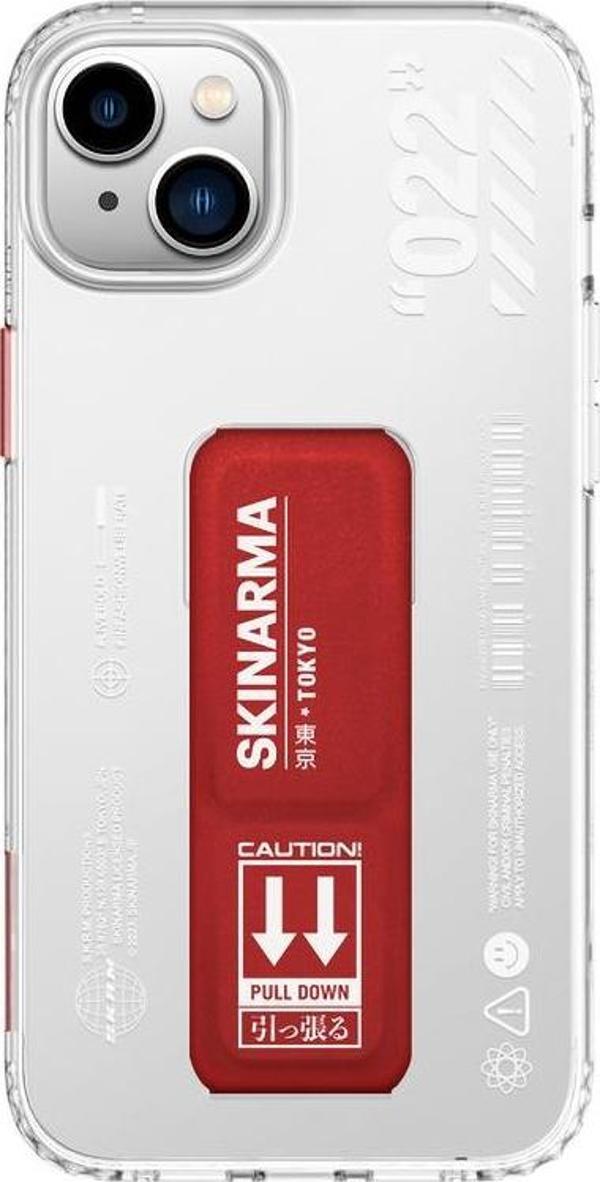Skinarma iPhone 14 Plus Uyumlu Orjinal Lisanslı Kılıf Standlı Şeffaf Tasarımlı Taihi Sora Kapak - Image 1