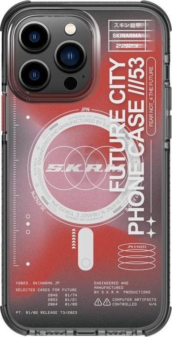 Skinarma iPhone 14 Pro Uyumlu Orjinal Lisanslı Kılıf Şeffaf Airbag Tasarımlı Magsafe Şarj Shorai Kapak - Image 1