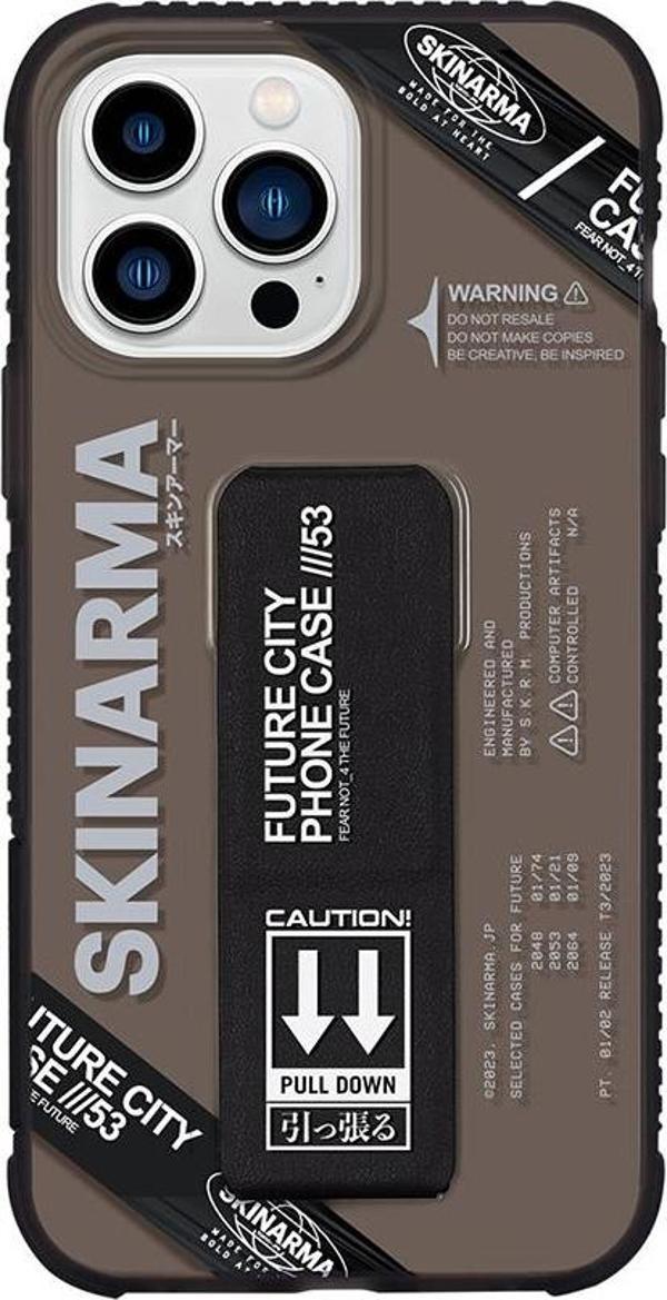 Skinarma iPhone 14 Pro Uyumlu Orjinal Lisanslı Kılıf Şeffaf Desenli Airbag Tasarımlı Standlı Shimma Kapak - Image 1