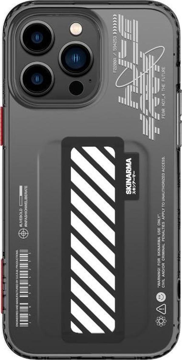 Skinarma iPhone 14 Pro Uyumlu Orjinal Lisanslı Kılıf Şeffaf Desenli Standlı Kaze Kapak - Image 1