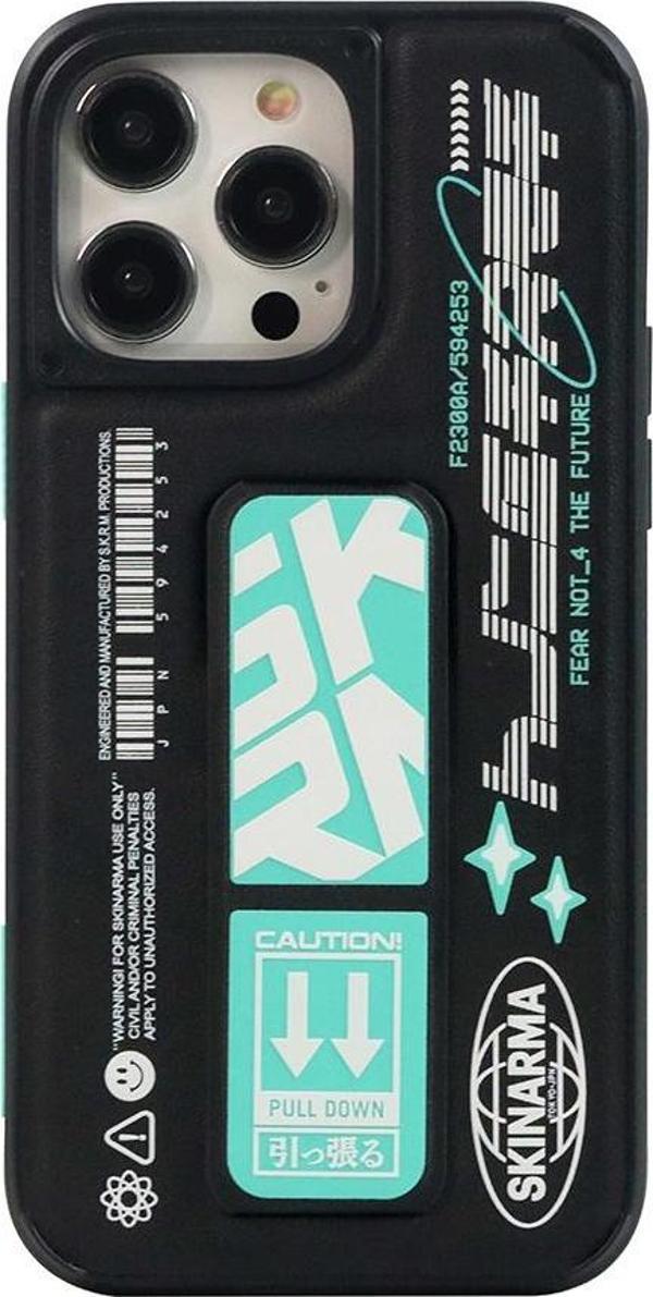 Skinarma iPhone 14 Pro Uyumlu Orjinal Lisanslı Kılıf Standlı Deri Görünümlü Akarui Kapak - Image 1