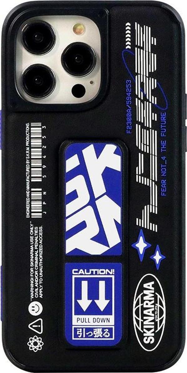 Skinarma iPhone 14 Pro Uyumlu Orjinal Lisanslı Kılıf Standlı Deri Görünümlü Akarui Kapak - Image 1