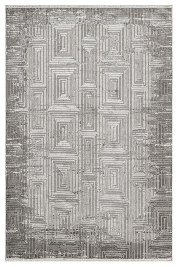 Bespoky Annika Gri Modern Mikrofiber Makine Halısı - Image 1