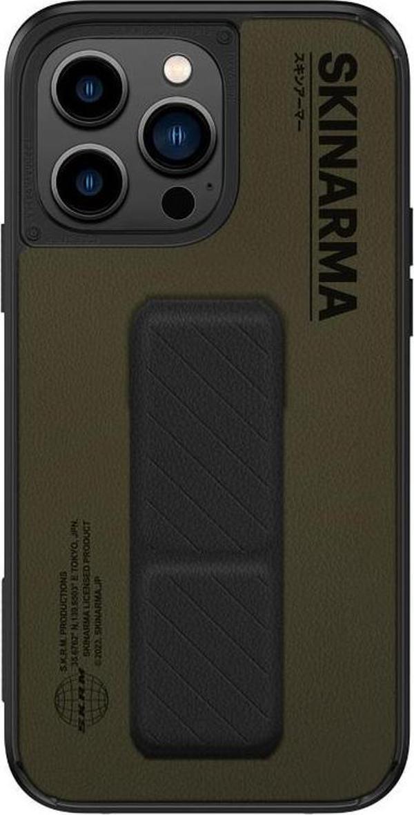 Skinarma iPhone 14 Pro Uyumlu Orjinal Lisanslı Kılıf Standlı Deri Görünümlü Gyo Kapak - Image 1