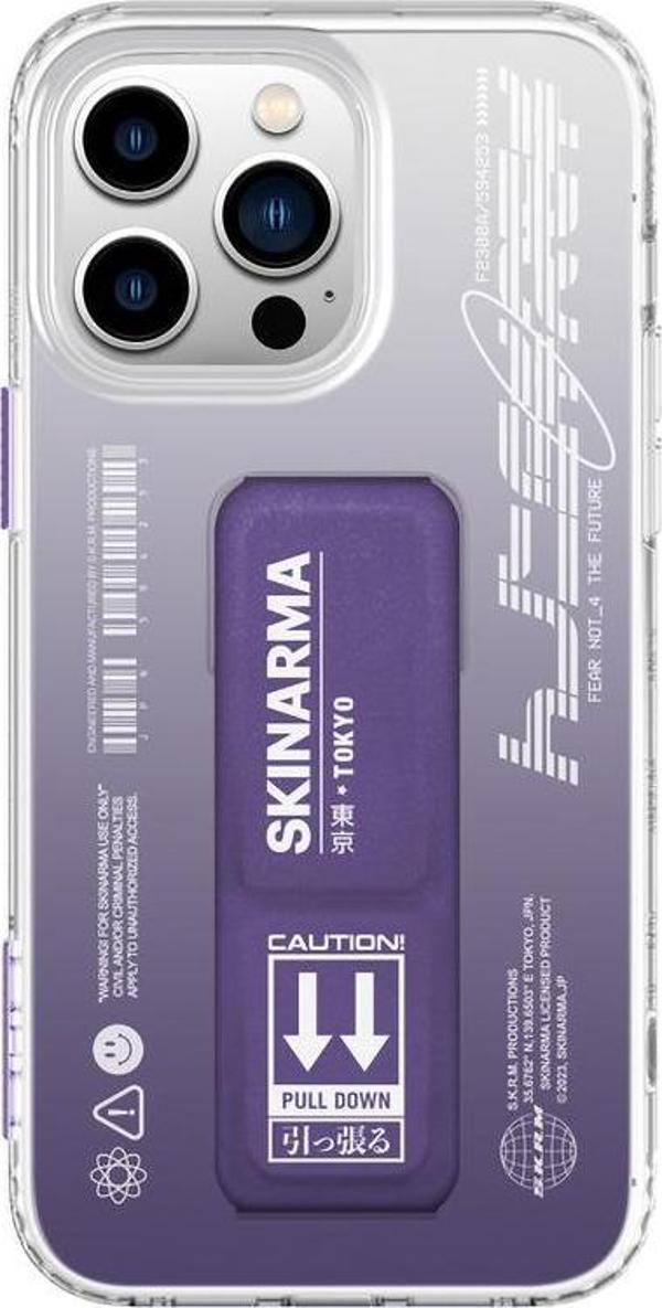 Skinarma iPhone 14 Pro Uyumlu Orjinal Lisanslı Kılıf Standlı Şeffaf Tasarımlı Taihi Kobai Kapak - Image 1