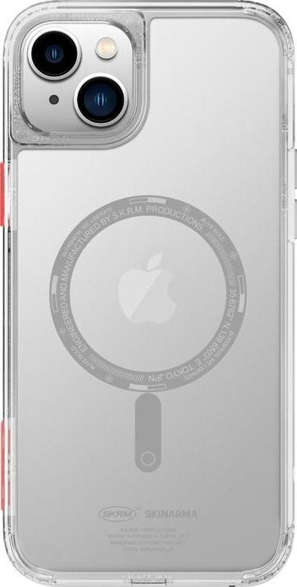 Skinarma iPhone 14 Uyumlu Orjinal Lisanslı Kılıf Şeffaf Airbag Tasarımlı Magsafe Şarj Saido Kapak - Image 1