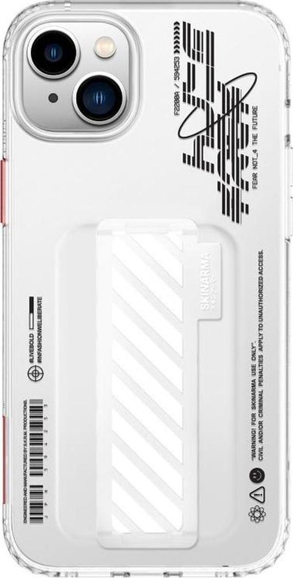 Skinarma iPhone 14 Uyumlu Orjinal Lisanslı Kılıf Şeffaf Desenli Standlı Kaze Kapak - Image 1