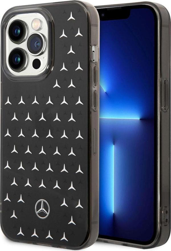 Mercedes Benz iPhone 14 Pro Max Uyumlu Orjinal Lisanslı Kılıf Benz Çift Katmanlı Yıldız Desenli Dizayn Kapak - Image 1
