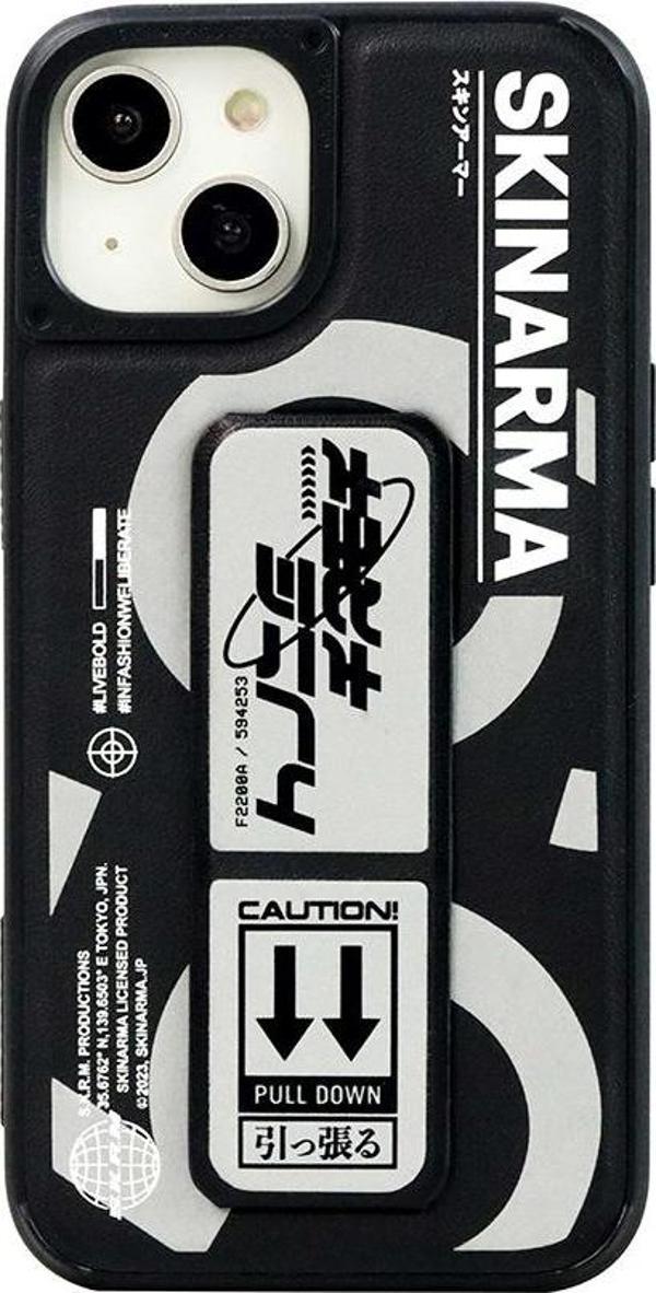 Skinarma iPhone 14 Uyumlu Orjinal Lisanslı Kılıf Standlı Deri Görünümlü Bango Kapak - Image 1