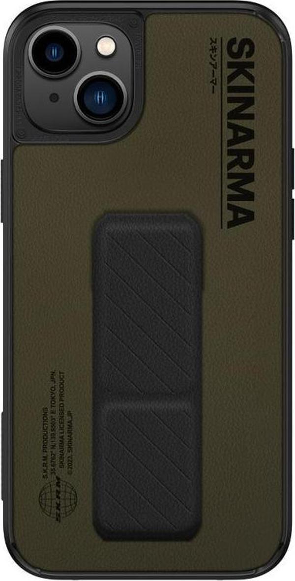 Skinarma iPhone 14 Uyumlu Orjinal Lisanslı Kılıf Standlı Deri Görünümlü Gyo Kapak - Image 1