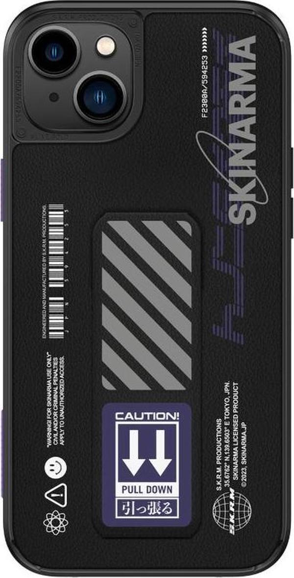 Skinarma iPhone 14 Uyumlu Orjinal Lisanslı Kılıf Standlı Deri Görünümlü Shingoki Kapak - Image 1