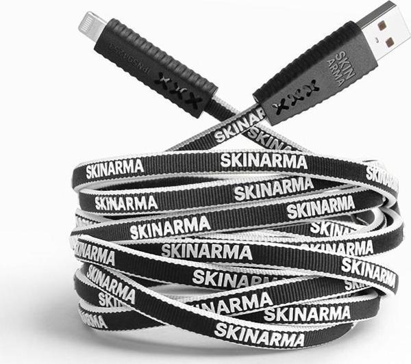 Skinarma iPhone USB-A to Lightning Orijinal Lisanslı Data ve Şarj Kablosu 3.0A Tenso 1.2M Beyaz - Image 1