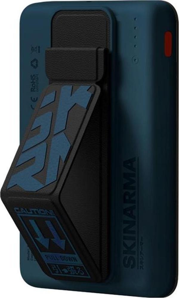 Skinarma Magsafe Powerbank Orijinal Spunk Wireless Şarj ve PD Hızlı Şarj Özellikli15W 5000mAh Mavi - Image 1