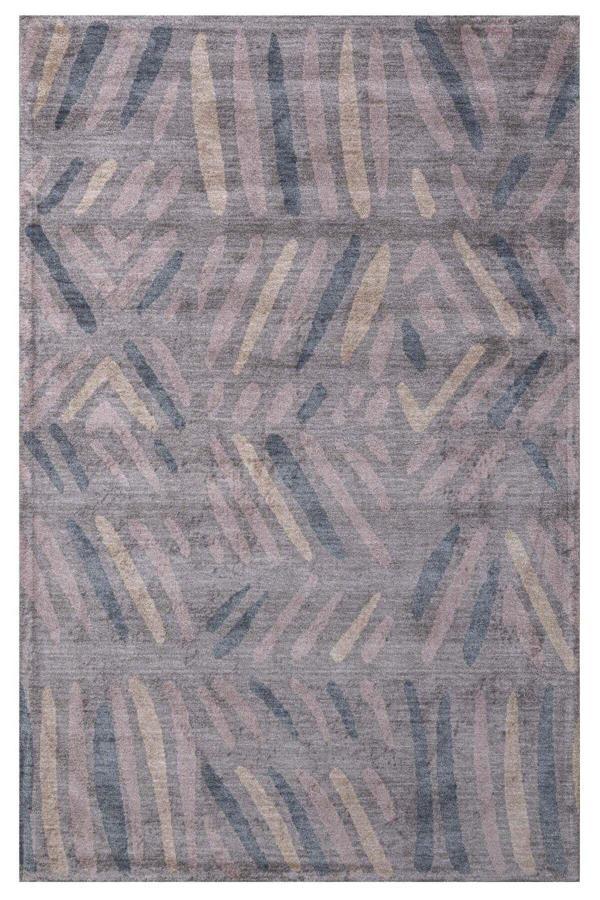 Bespoky 3S Pudra Pembe Modern %100 Natural And Viskon Makine Halısı - Image 1