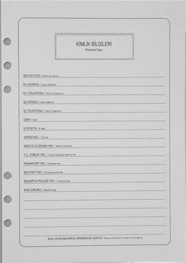 Comix Heeton Organizer Yedeği Tarihsiz Çizgili A6 Bsc0180 - Image 1