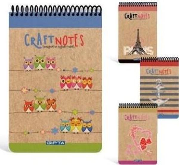 Gıpta A6 Bloknot Craft Spiralli Sert Kapak Kareli 100 Yaprak 3-1790000-2011 (18 Li Paket) - Image 1