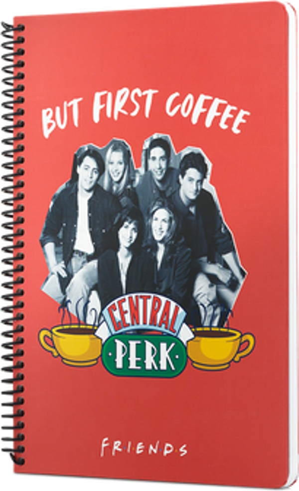 Mabbels Friends Central Perk But First Coffee Spiralli Not Defteri Kırmızı 80 Yaprak Çizgili 17X24Cm Dft-388456 - Image 1