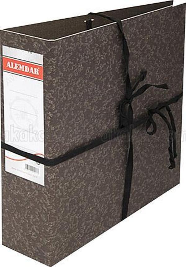 Alemdar İpli Klasör Karton Geniş Siyah 25 Li (1 Paket 25 Adet) - Image 1