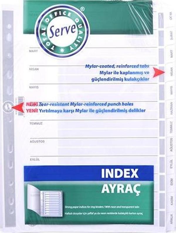 Serve Sv-5329 Karton Seperatör Aylar Ocak-Aralık - Image 1