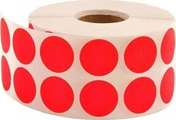 Tanex Kırmızı Nokta Etiketi 20 Mm 2500 Lü - Image 1
