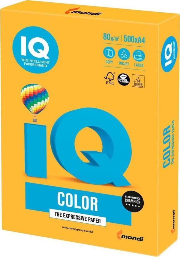 Mondi IQ Color Renkli Fotokopi Kağıdı A4 80 Gram Fosforlu Turuncu NE1350-NEOOR (500 Lü Paket) - Image 1