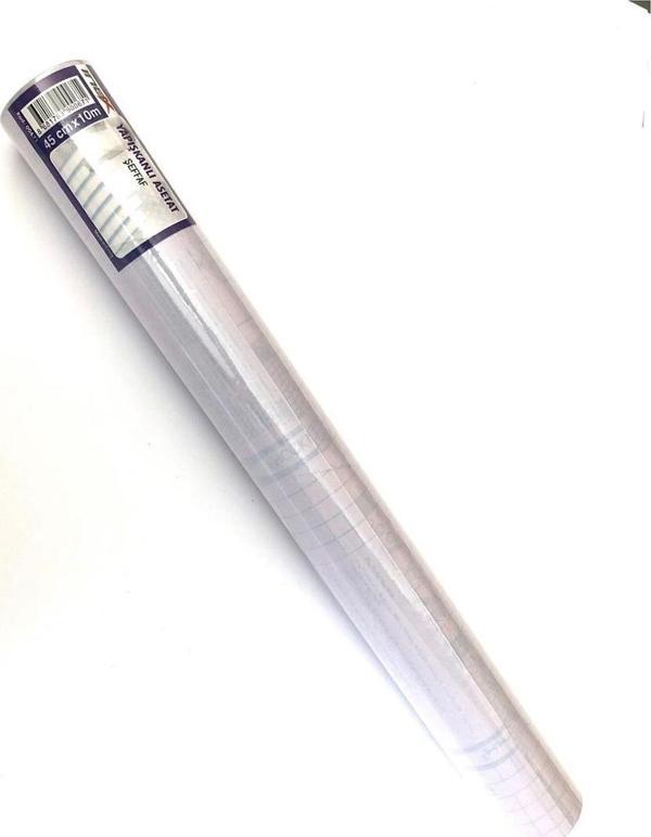 Puti İnox Asetat Yapışkanlı Rulo 45Cm X 10 Metre Şeffaf 00671 - Image 1