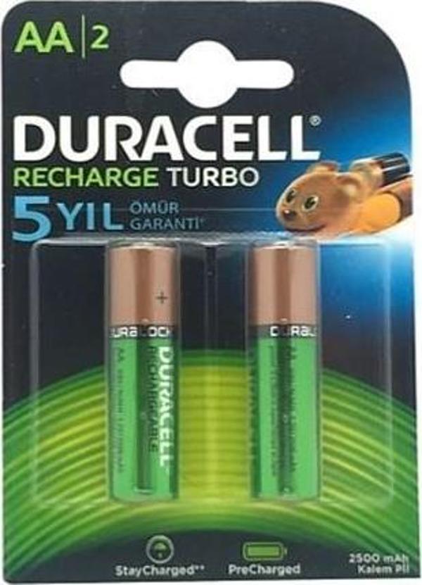 Duracell AA Şarjlı Pil Kalem Boy 2 Li 2500 Mah - Image 1