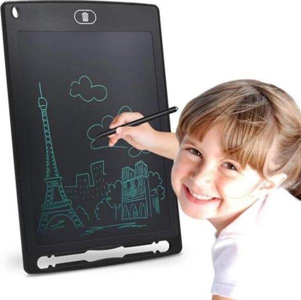 Everest Ev-Dy100 8,5" Siyah Tek Tuşla Sil Dijital Yazı Tahtası Yazı Alanı 125X175Mm LCD Yazı Çizim Tableti - Image 1