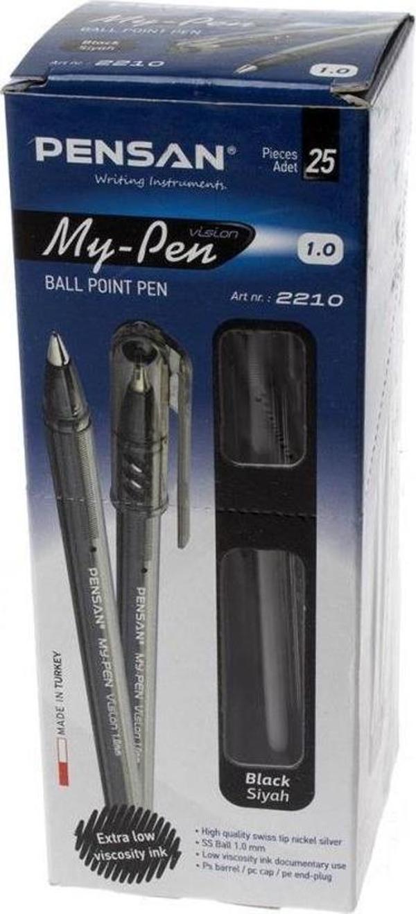 Pensan My-Pen Tükenmez Kalem 1,0 Mm Siyah 25 Li (1 Paket 25 Adet) - Image 1