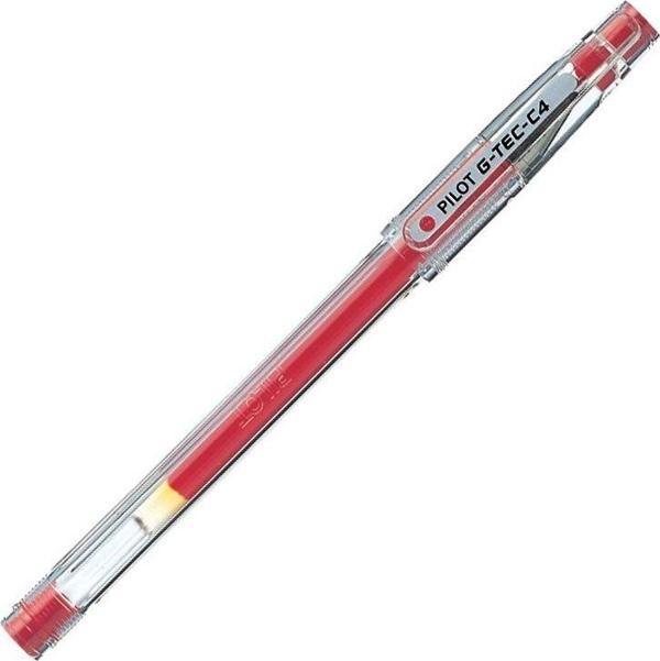 Pilot G-Tec C4 Roller Kalem İğne Uç 0.4 Mm Kırmızı 12 Li (1 Paket 12 Adet) - Image 1