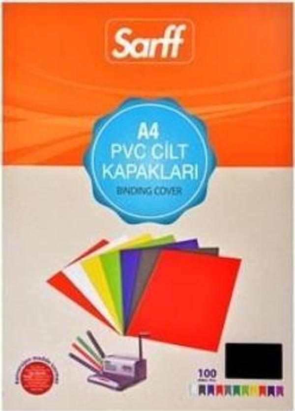 Sarff A-4 Cilt Kapağı 160 Micron Siyah 100 Lü (1 Paket 100 Adet) - Image 1