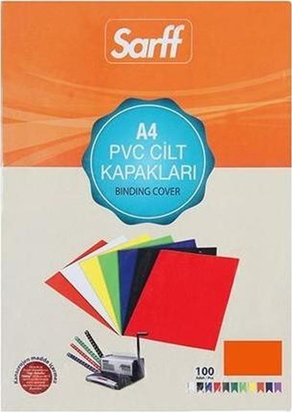 Sarff A-4 Cilt Kapağı 450 Micron Kırmızı  50 Li (1 Paket 50 Adet) - Image 1