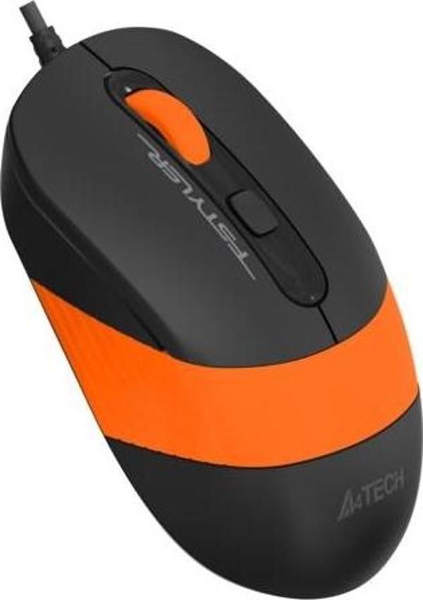 A4 Tech Fstyler Optik 1600 Dpi Usb Kablolu Mouse Turuncu FM10 - Image 1