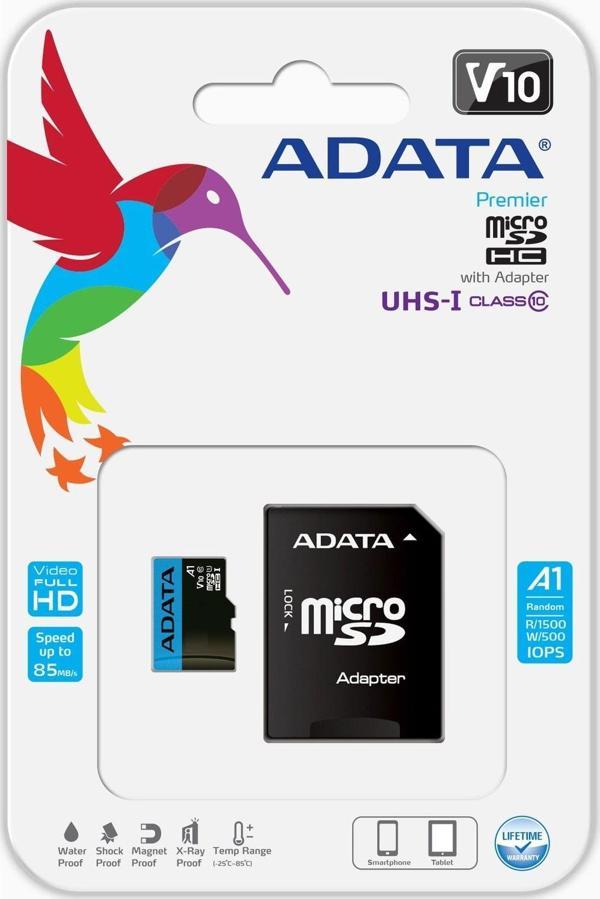 Adata 128Gb Premier Microsdxc Card With Adapter Uhs-İ Class10 V10 Hafıza Kartı - Image 1