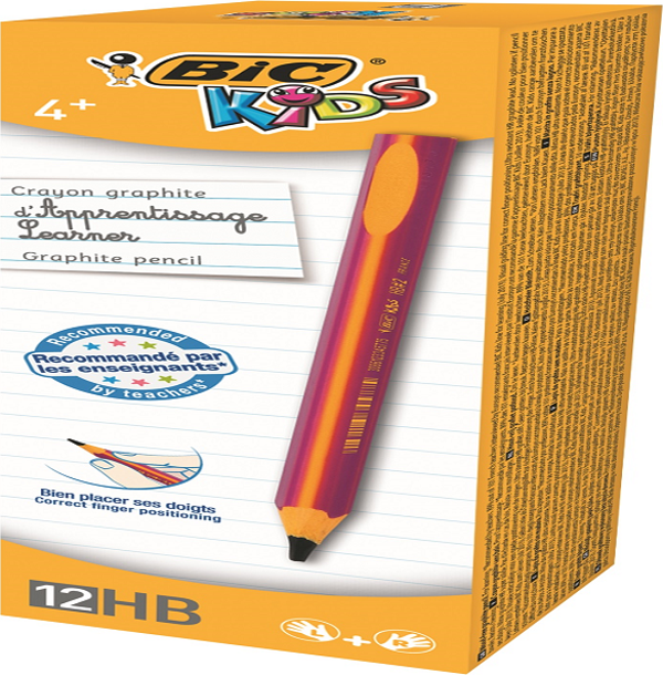 Bic Kids Evolution Jumbo Üçgen Kurşun Kalem Pembe 919263 (1 Paket 12 Adet) - Image 1
