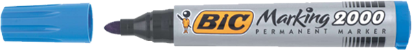 Bic Markör Yuvarlak Uç Kalem Mavi 2000 820914 (1 Paket 12 Adet) - Image 1