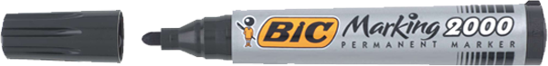 Bic Markör Yuvarlak Uç Kalem Siyah 2000 8209153 (1 Paket 12 Adet) - Image 1