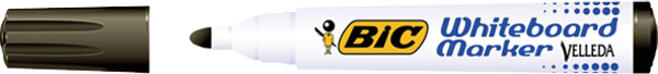 Bic Velleda Tahta Kalemi Yuvarlak Uç Siyah 904937 (1 Paket 12 Adet) - Image 1