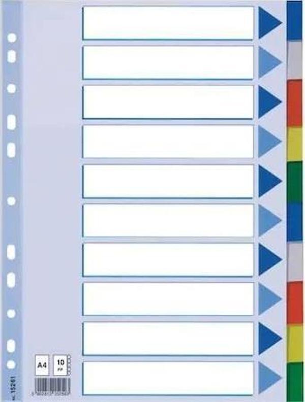 Bafix A4 Plastik Seperatör 10 Renkli - Image 1