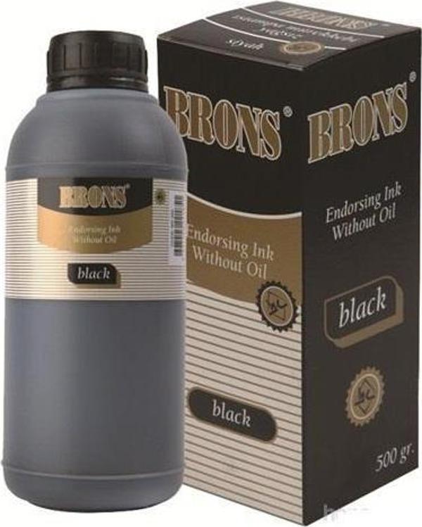 Brons Br-320 Stampa Mürekkebi Yağlı Siyah 500 Cc  - Image 1