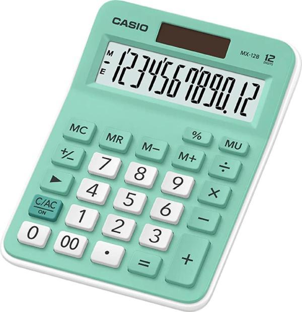 Casio Açık Yeşil 12 Hane Masa Üstü Hesap Makinesi Mx-12B-Gn - Image 1