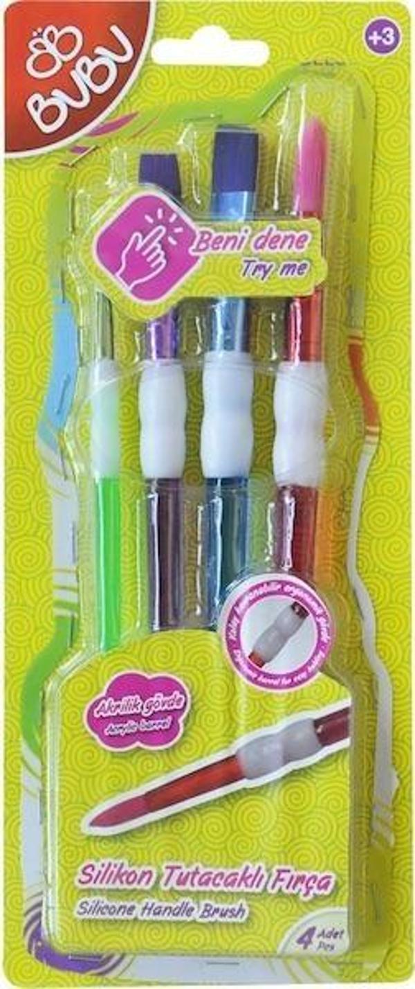 Bu-Bu Silikon Fırça Tutacaklı 4 Lü Set Bubu-Fr0003 - Image 1