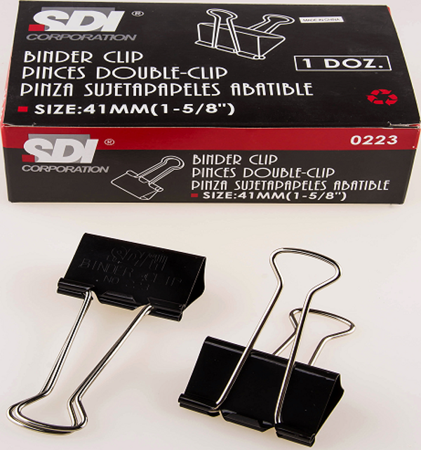 Esmo Sdi 0223 Double Metal Klips 41 Mm 12 Li (1 Paket 12 Adet) - Image 1