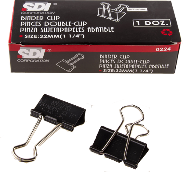 Esmo Sdi 0224 Double Metal Klips 32 Mm 12 Li (1 Paket 12 Adet) - Image 1