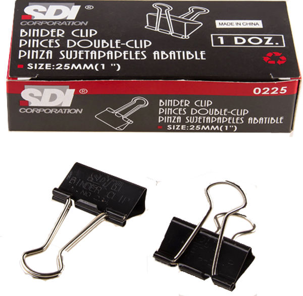 Esmo Sdi 0225 Double Metal Klips 25 Mm 12 Li (1 Paket 12 Adet) - Image 1
