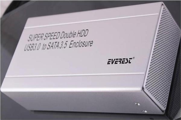 Everest 3,5" Usb 3.0 2Xsata Bağlantılı Yüksek Veri Hızlı Harici Kutu Hdx-U352 - Image 1