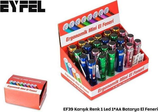 Eyfel Karışık Renk 9 Led 3-Aaa Batarya El Feneri Ef-39 - Image 1