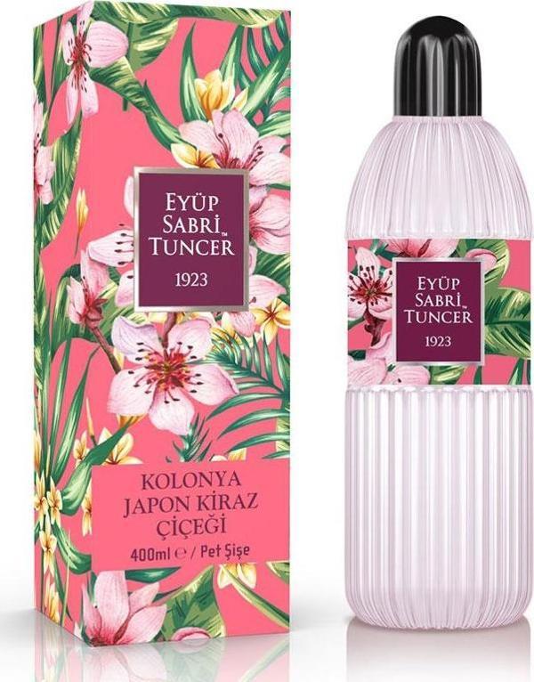 Eyüp Sabri Tuncer Japon Kiraz Çiçeği Kolonya 400ML Silindir Pet Şişe - Image 1