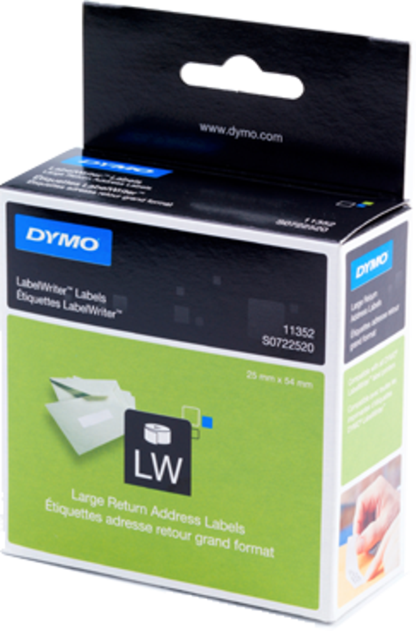 Dymo İade Adres Etiketi 500 Etiket 25X54 Mm 11352 S0722520 - Image 1